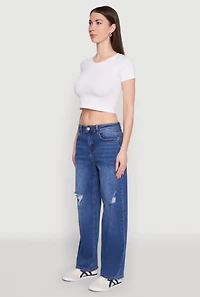 WAX Whiskered Ombre Distressed Jeans
