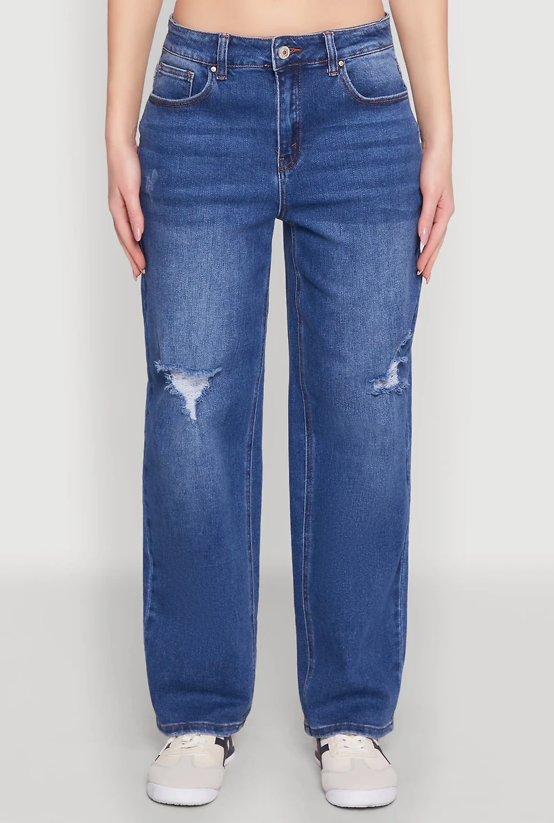 WAX Whiskered Ombre Distressed Jeans