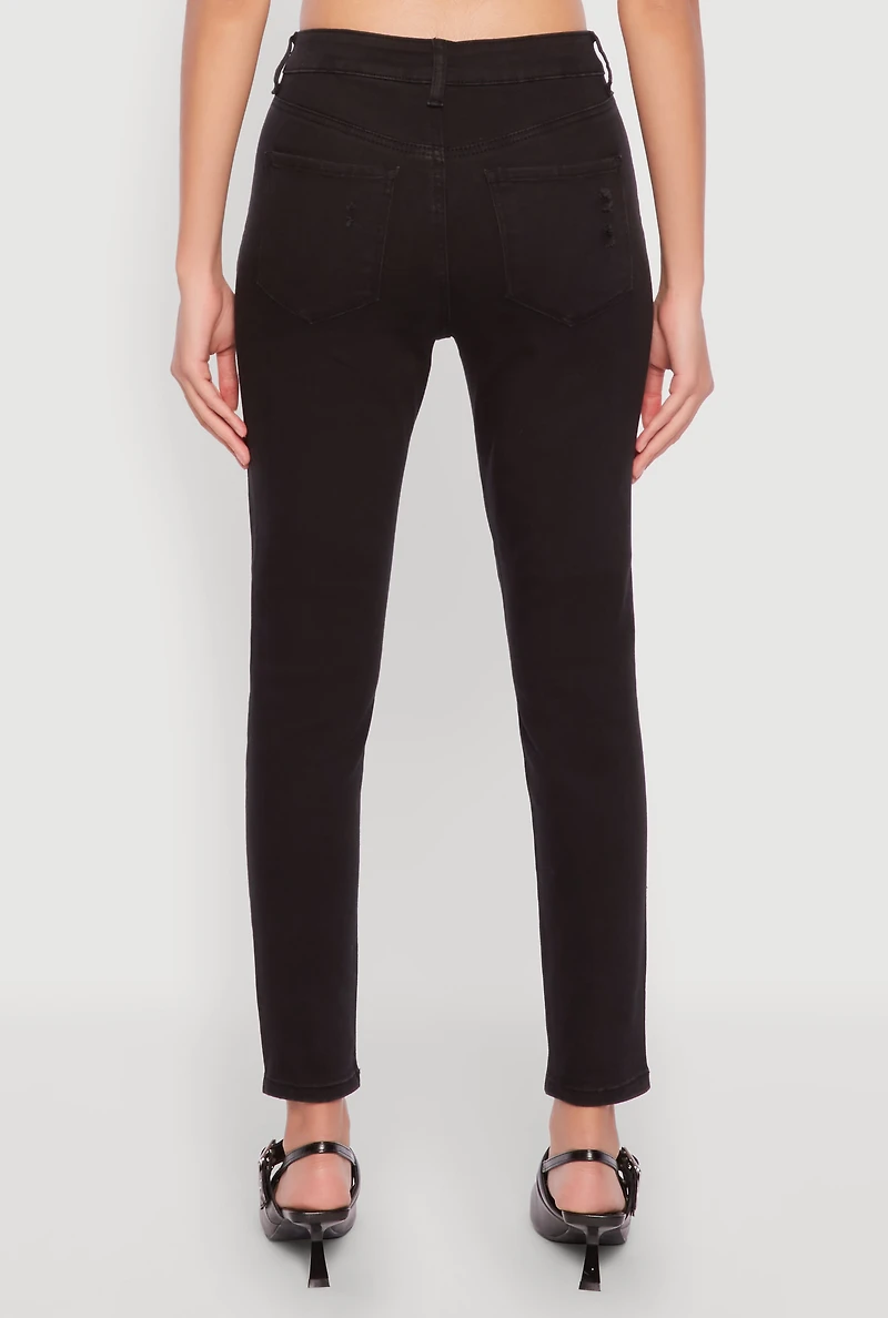 WAX Distressed Patch and Repair Skinny Jeans