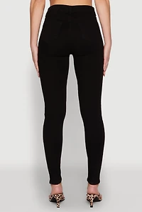 Womens WAX Ripped Skinny Jeans, Black, Size 0