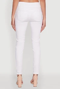 Womens WAX High Waisted Push Up Skinny Jeans, White, Size 9