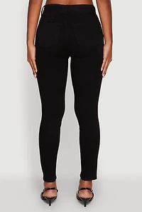 Womens WAX Solid High Waisted Skinny Jeans,