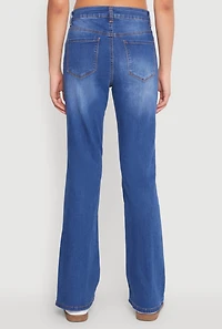 Womens WAX Boot Cut Jeans, Blue,