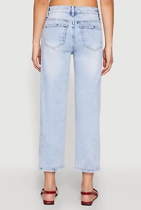 Womens WAX Straight Leg Capri Jeans, Blue, Size 0