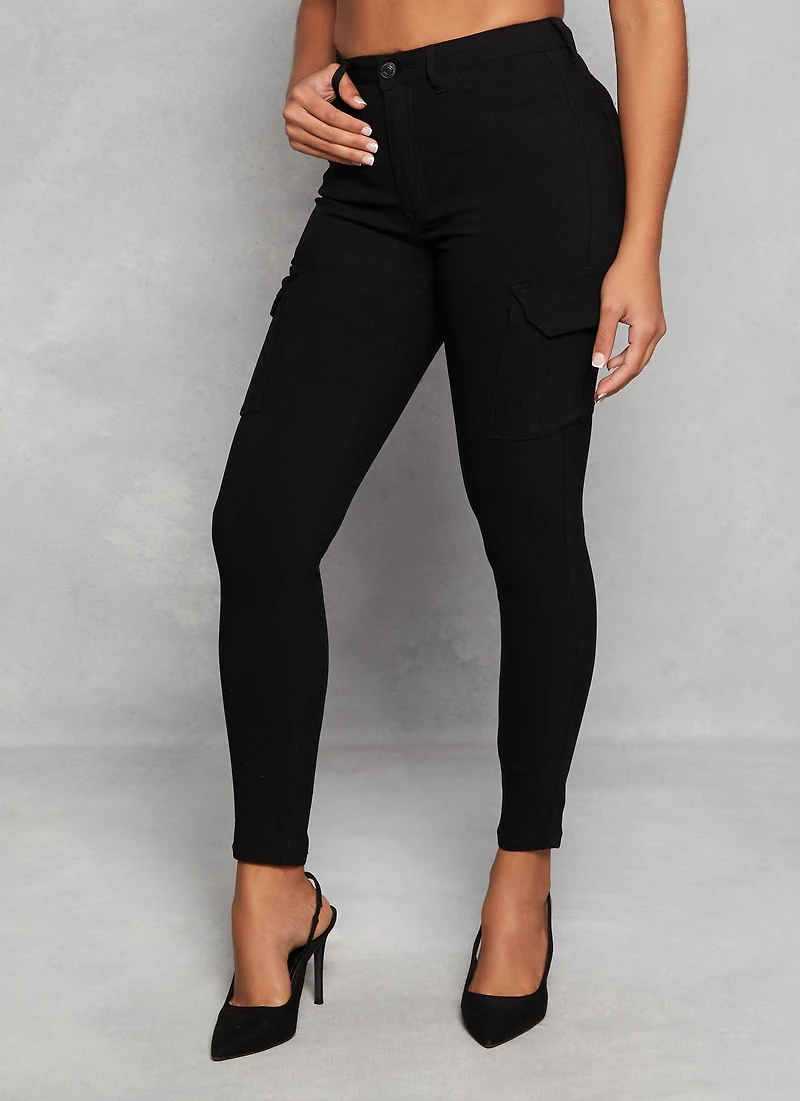 High Waist Skinny Cargo Pants