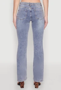 Womens Madden Girl Cut Out Pintuck Jeans, Blue, Size 1