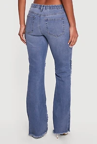 Almost Famous Frayed Trim Bootcut Jeans