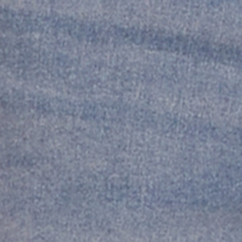 Frayed Trim Fold Over Detail Whiskered Wide Leg Jeans