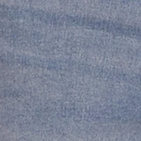 Frayed Trim Fold Over Detail Whiskered Wide Leg Jeans