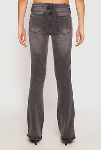 Womens Almost Famous Acid Wash Pintuck Jeans,