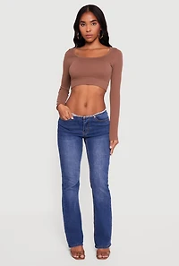 Almost Famous Frayed Waistband Slim Leg Jeans