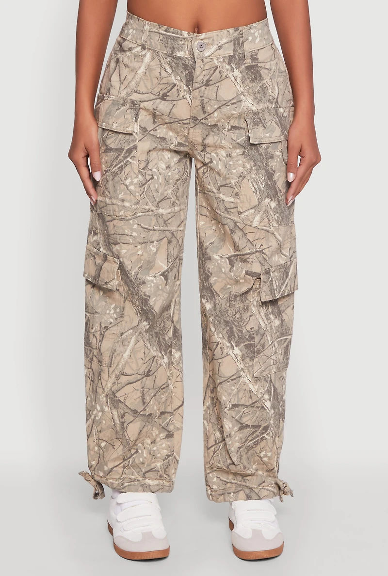 Almost Famous Hunter Camo High Waisted Cargo Joggers