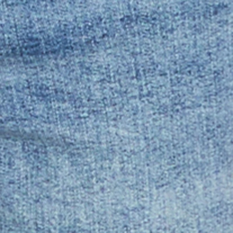 Raw Hem Distressed Bootcut Jeans with Elastic Waist