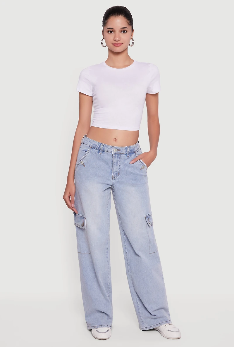 Almost Famous Wide Leg Cargo Jeans