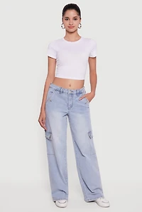 Almost Famous Wide Leg Cargo Jeans