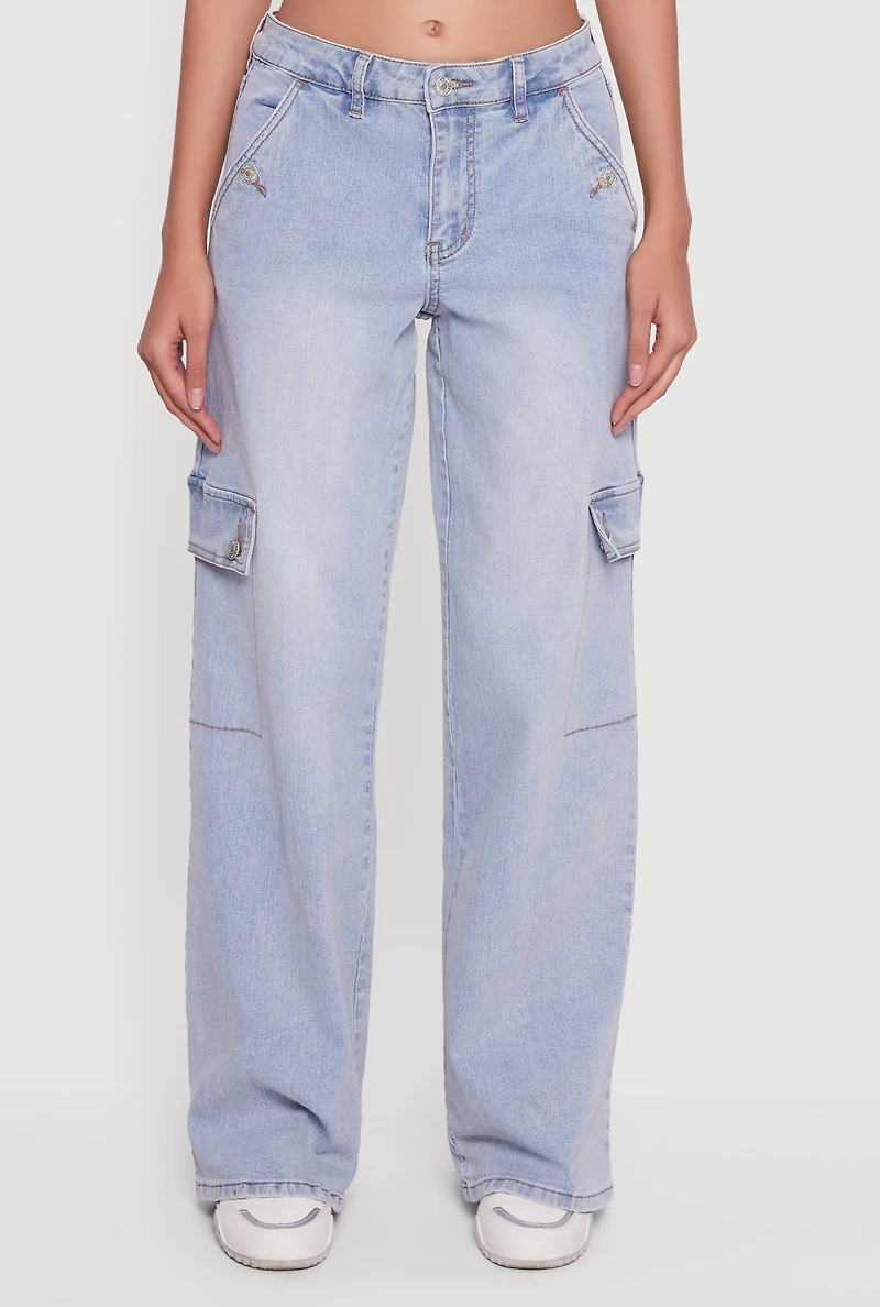 Almost Famous Wide Leg Cargo Jeans
