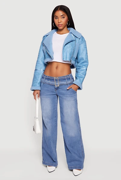 Almost Famous Belted Front Jeans