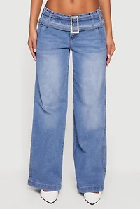Almost Famous Belted Front Jeans