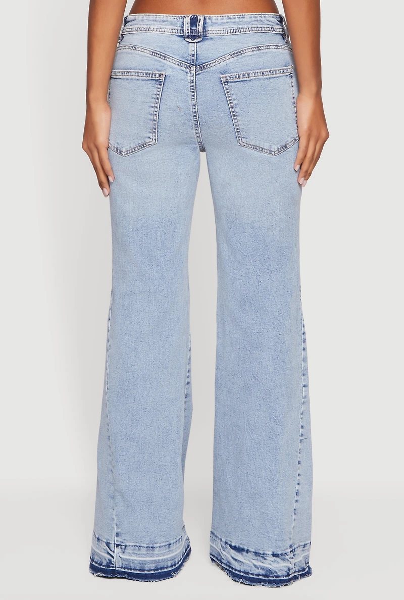 Almost Famous Raw Hem Flare Leg Jeans
