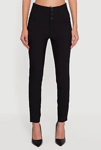 Almost Famous Three Button High Waisted Pants
