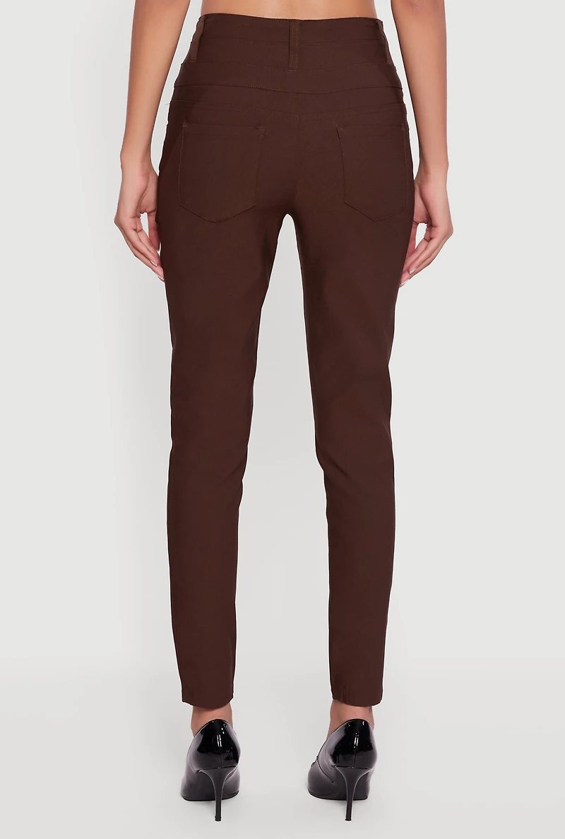 Almost Famous Three Button High Waisted Pants