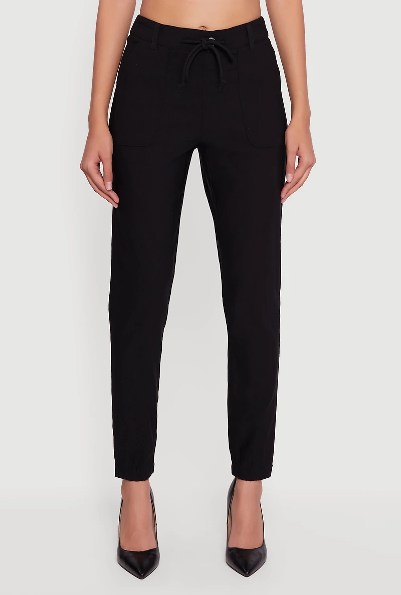 Almost Famous Stretch Tapered Leg Pants with Pockets