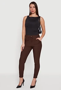 Almost Famous Stretch Tapered Leg Pants with Pockets