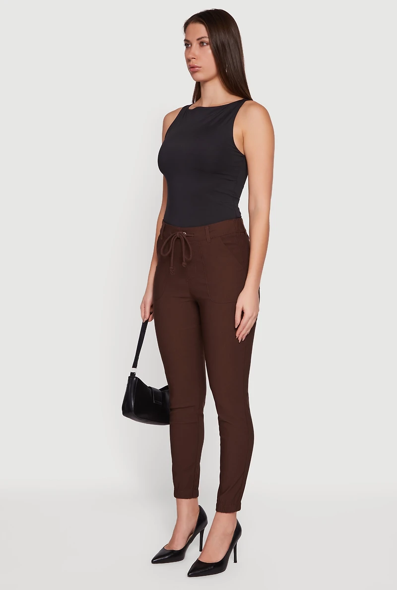 Almost Famous Stretch Tapered Leg Pants with Pockets