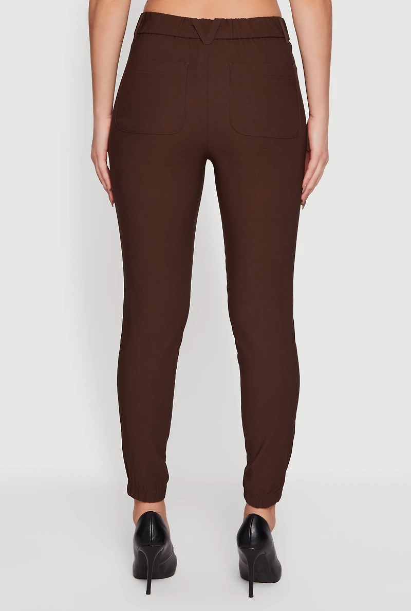 Almost Famous Stretch Tapered Leg Pants with Pockets