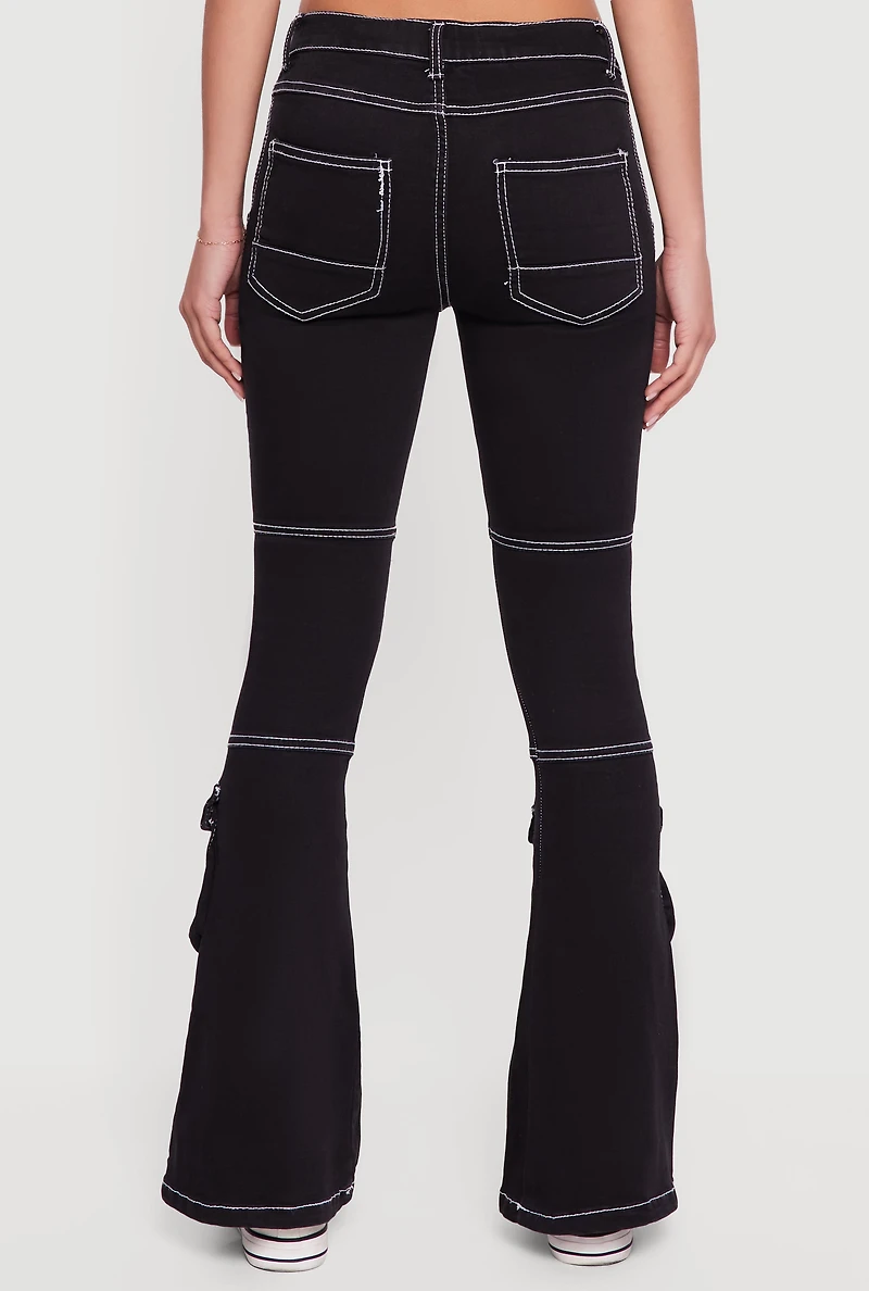 Flare Leg Cargo Jeans