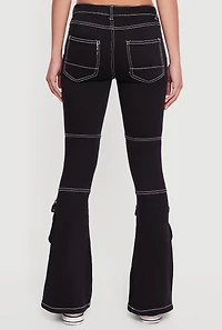 Flare Leg Cargo Jeans