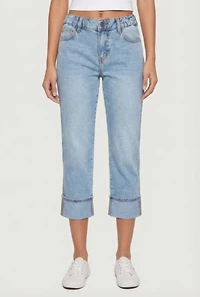 Fixed Cuff Slim Cropped Jeans