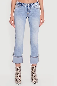 Fixed Cuff Slim Cropped Jeans