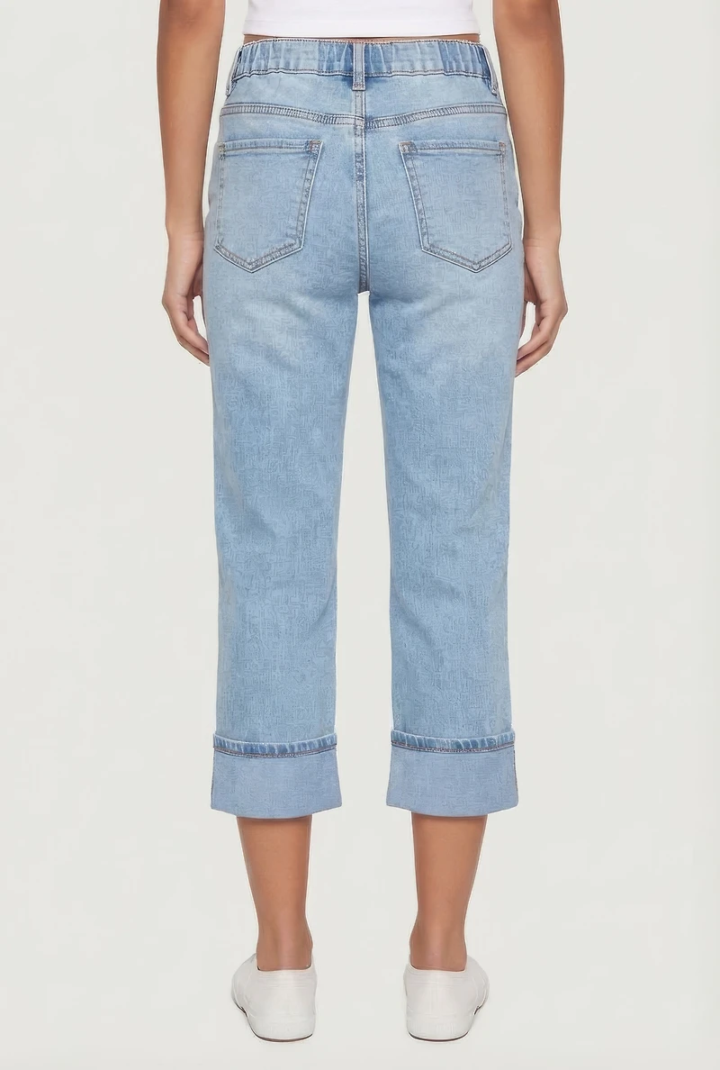 Fixed Cuff Slim Cropped Jeans