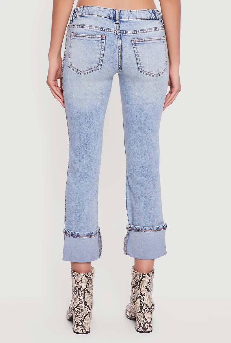 Fixed Cuff Slim Cropped Jeans