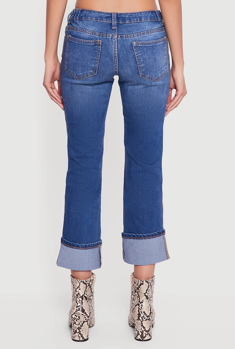 Fixed Cuff Slim Cropped Jeans