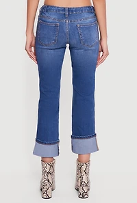 Fixed Cuff Slim Cropped Jeans