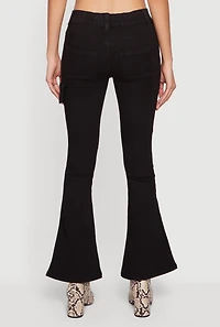 Mid Rise Stretchy Carpenter Flare Leg Jeans