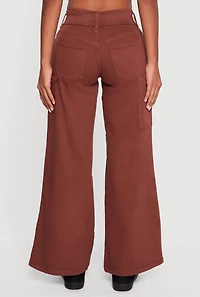 Strap Detail Flare Leg Jeans