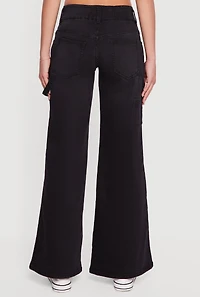 Strap Detail Flare Leg Jeans