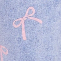 Mid Rise Straight Leg Bow Print Jeans