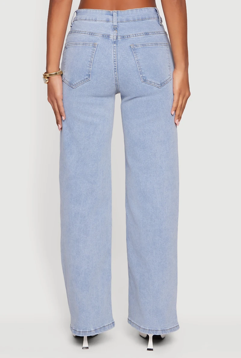 Straight Leg Jeans with Cherry Plush Keychain