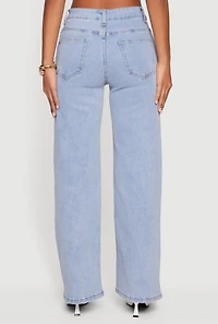 Straight Leg Jeans with Cherry Plush Keychain