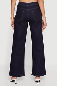 Mid Rise Wide Leg Jeans