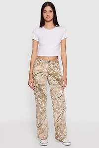 Hunter Camo Mid Rise Straight Leg Cargo Pants