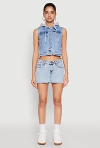 WAX Hooded Denim Vest