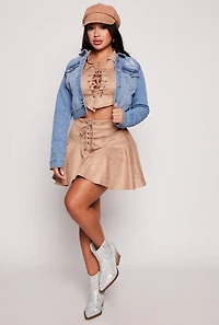 WAX Distressed Denim Jacket