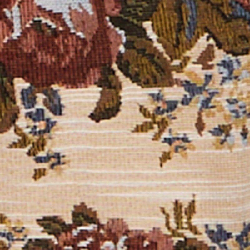 Floral Jacquard Strapless Utility Jumpsuit