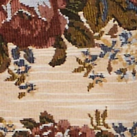 Floral Jacquard Strapless Utility Jumpsuit