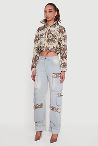 Tapestry Jacquard Cropped Jacket